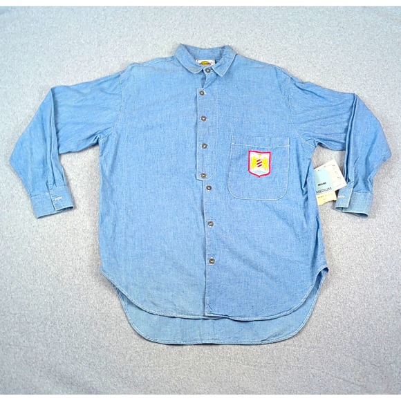 Jou Jou Tops - VTG Sweet Clothing Co. by Jou Jou Womens M Blue Chambray Button Up Shirt NWT